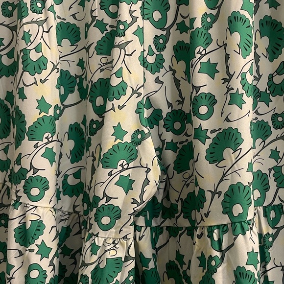 Women's Wide Leg Tiered Floral Print Smocked Waist Palazzo Pants, Medium - Picture 4 of 4